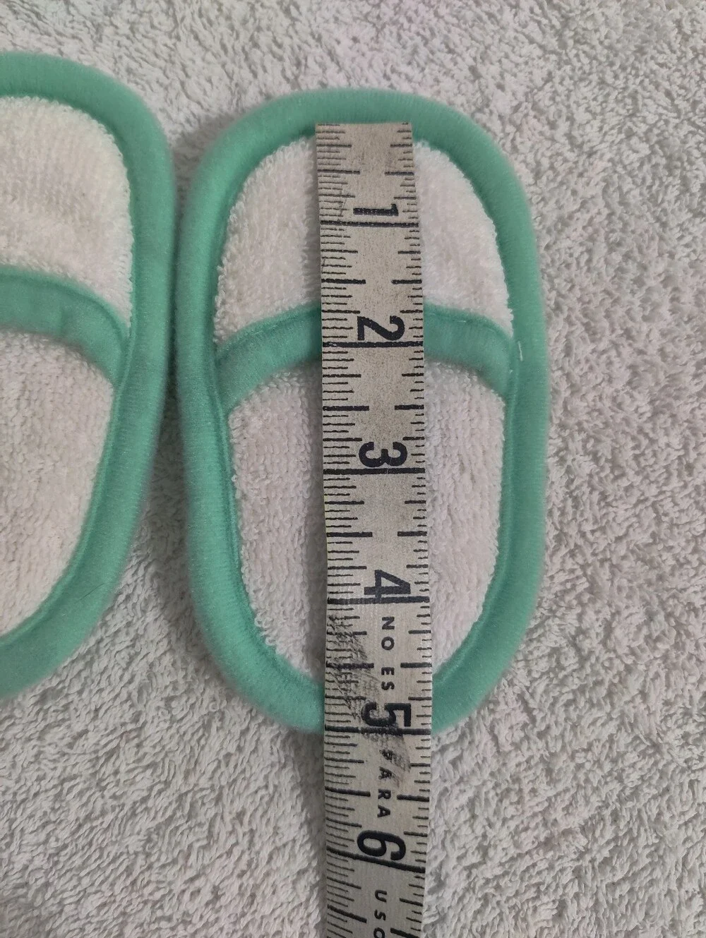 Infant/Toddler Spa Style Slippers in White And Mint